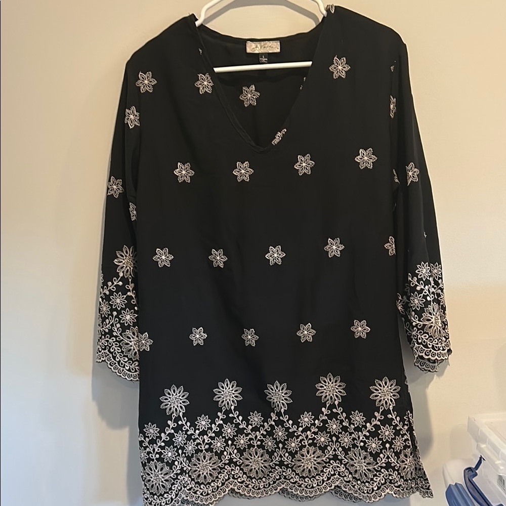 Black mini dress or coverup
